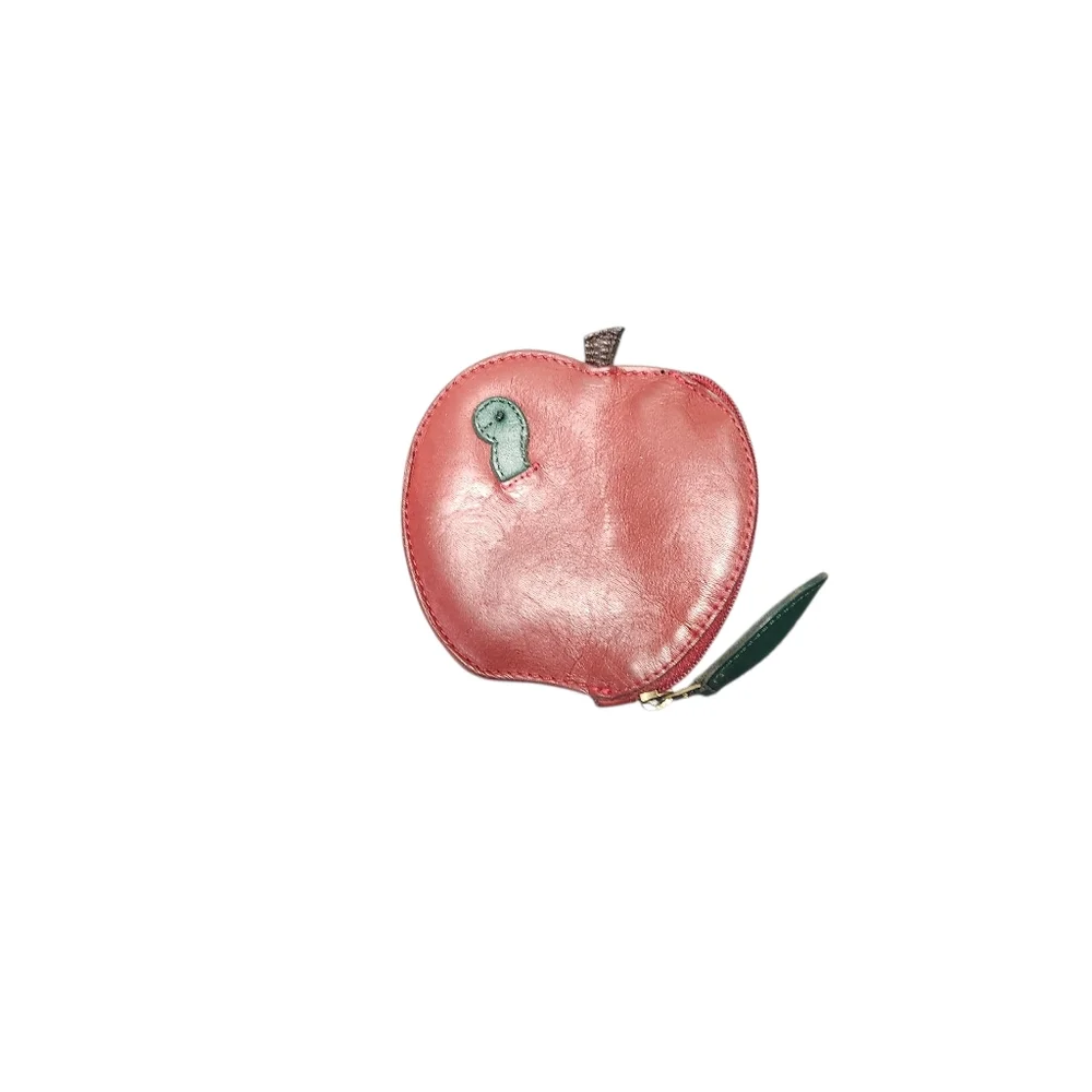 Red Apple-Shaped Coin Purse - Picture 8 of 10